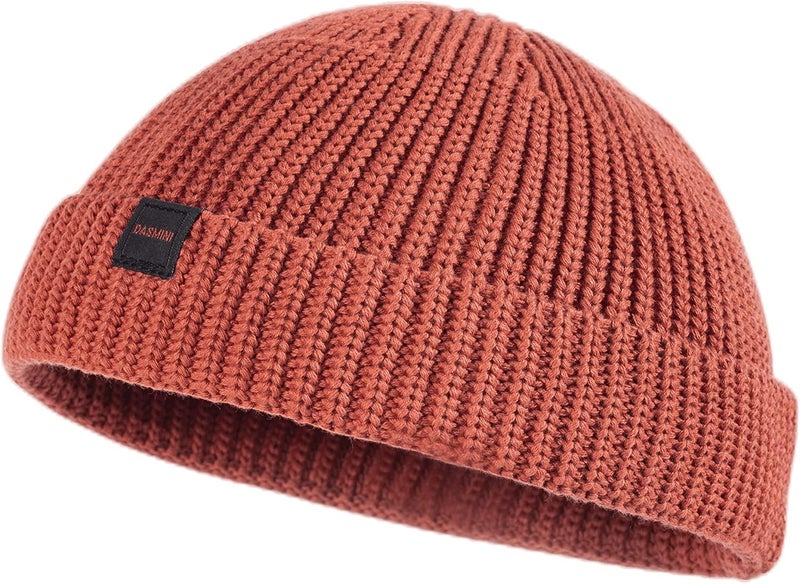 DASMINI Fisherman Beanie Hats for Men Women,Knit Trawler Skull Cap,Watch Cap,Spring Fall Winter Warm Short Hats - Image 1